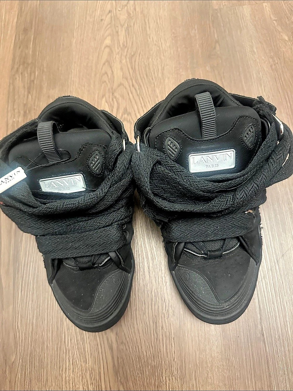 Lanvin Curb Sneakers in Leather Black